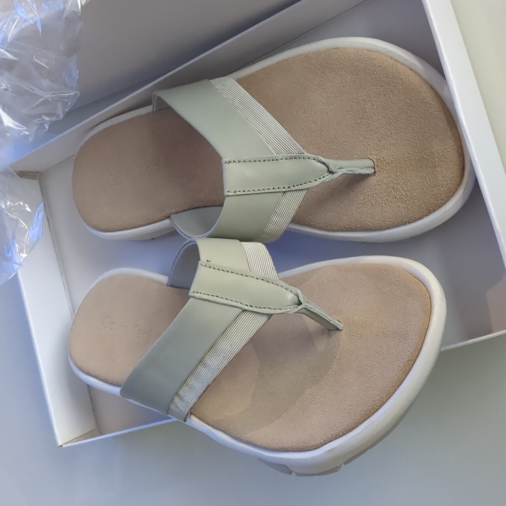 Calvin Klein sandals putnam nappa gray mens 7.5 US